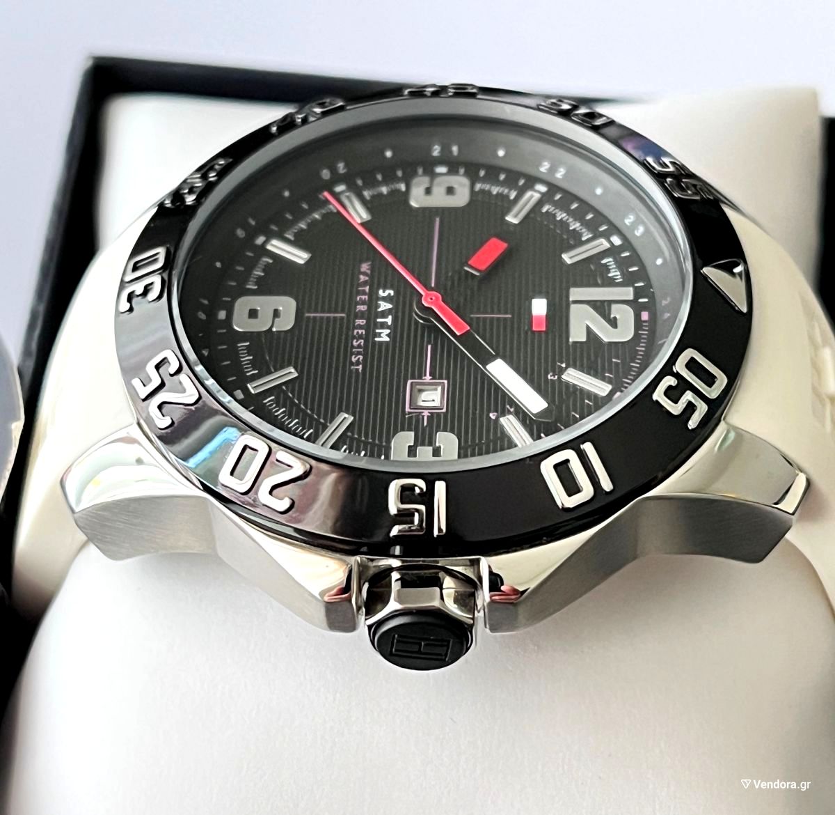  Shop Authentic Tommy Hilfiger Sport Black Dial White Rubber Strap Watch for Men - 1790986 - Luxxuri