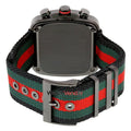 Shop Authentic Gucci Coupe Chronograph Quartz Black Two Tone NATO Strap Watch For Men - YA131202 - Luxxuri