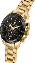  Shop Authentic Maserati Traguardo Chronograph Black Dial Gold Steel Strap Watch For Men - R8873612041 - Luxxuri