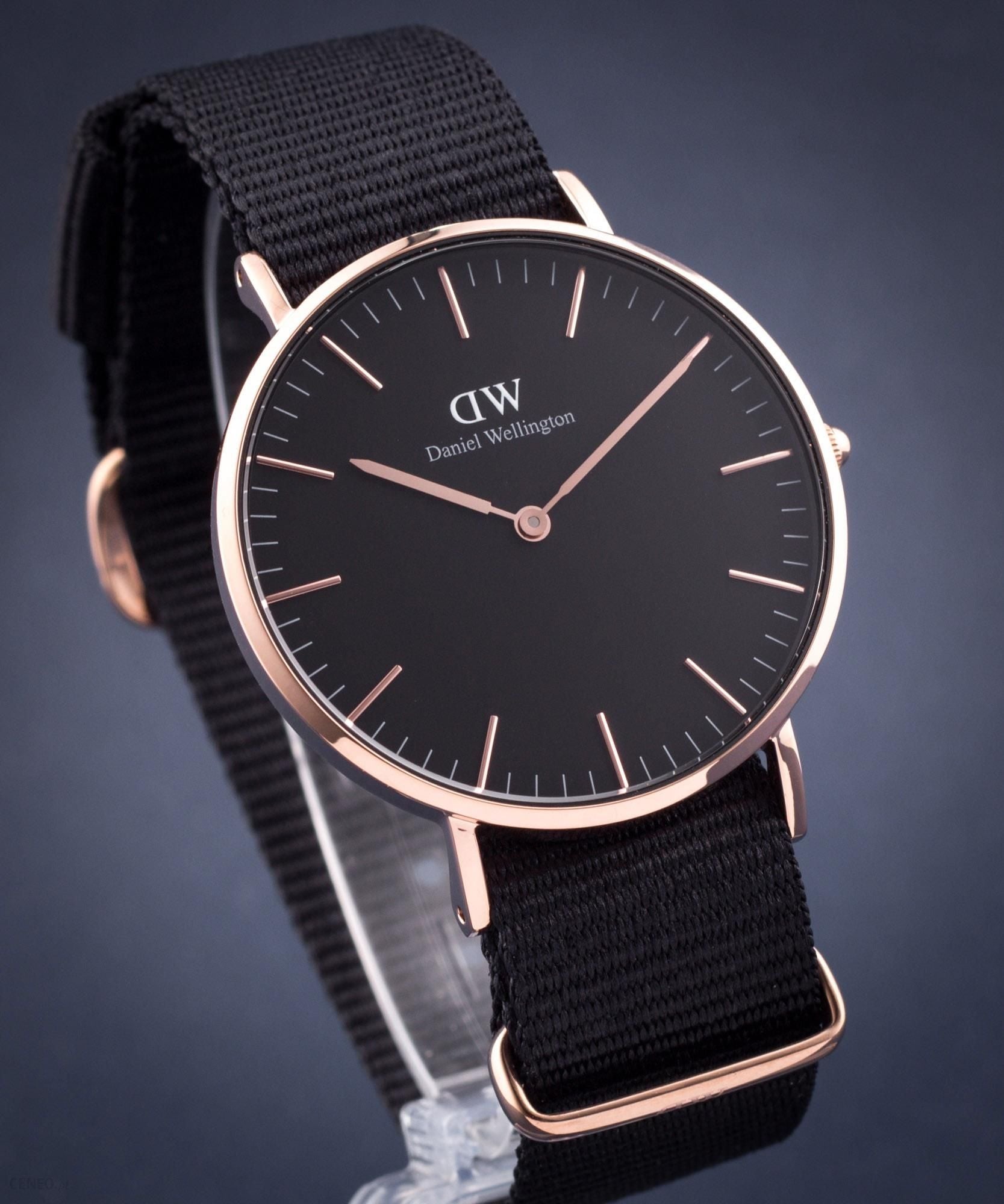  Shop Authentic Daniel Wellington Classic Cornwall Black Dial Black NATO Strap Watch For Women - DW00100150 - Luxxuri