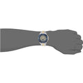 Fossil Grant Sport Automatic Skeleton Blue Dial Two Tone Steel Strap Watch for Men - ME3141