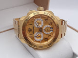  Shop Authentic Versace Dylos Chronograph Gold Dial Gold Steel Strap Watch for Men - VQC040015 - Luxxuri