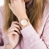  Shop Authentic Fossil Jacqueline Quartz Rose Gold Dial Rose Gold Mesh Strap Watch for Women - ES4628 - Luxxuri