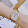  Shop Authentic Versace Hellenyium Silver Dial Two Tone Steel Strap Watch for Women - V12030015 - Luxxuri