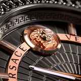  Shop Authentic Versace Viamond Quartz Black Dial Grey Steel Strap Watch For Men - VEPO00520 - Luxxuri