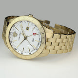  Shop Authentic Versace Univers Quartz White Dial Gold Steel Strap Watch for Men - VEBK00518 - Luxxuri