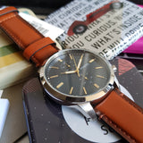  Shop Authentic Fossil Townsman Chronograph Blue Dial Brown Leather Strap Watch for Men - FS5279 - Luxxuri