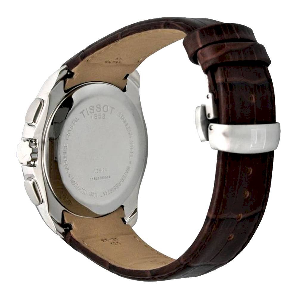  Shop Authentic Tissot Couturier Chronograph White Dial Brown Leather Strap Watch For Men - T035.617.16.031.00 - Luxxuri