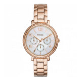  Shop Authentic Fossil Jacqueline Multi Function Mother of Pearl Dial Rose Gold Steel Strap Watch for Women - ES3757 - Luxxuri