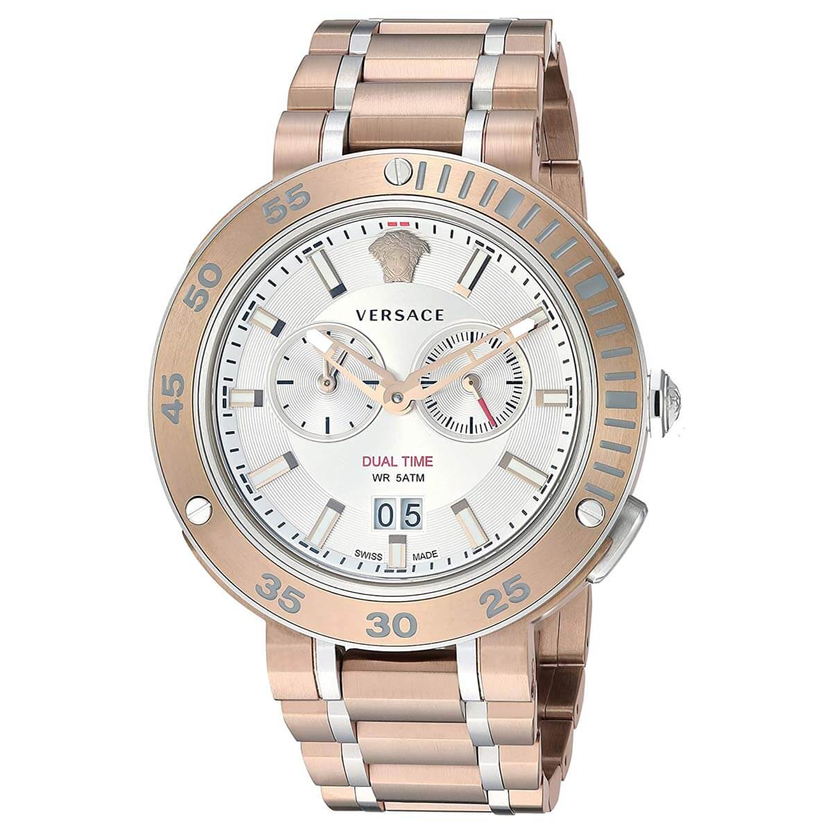  Shop Authentic Versace V Extreme Chronograph White Dial Rose Gold Stainless Steel Watch for Women - VCN050017 - Luxxuri