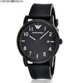 Shop Authentic Emporio Armani Luigi Quartz Black Dial Black Silicon Strap Watch For Men - AR11071 - Luxxuri