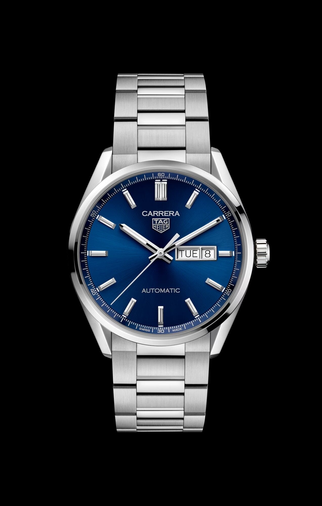 Shop Authentic Tag Heuer Carrera Day Date Blue Dial Silver Steel Strap Watch for Women - WBN2012.BA0640 - Luxxuri