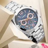  Shop Authentic Fossil Perfect Boyfriend Mother of Pearl Blue Dial Silver Steel Strap Watch for Women - ES3880 - Luxxuri