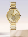  Shop Authentic Michael Kors Portia Gold Dial Gold Steel Strap Watch for Women - MK3639 - Luxxuri