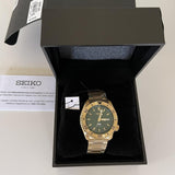  Shop Authentic Seiko 5 Sports HUF Limited Edition Green Dial Gold Steel Strap Watch For Men - SRPJ20 - Luxxuri