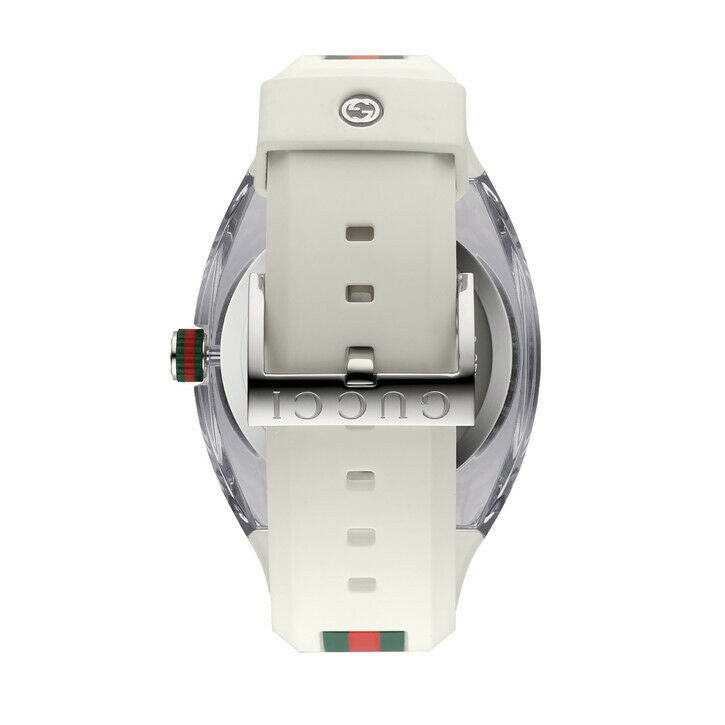  Shop Authentic Gucci SYNC XXL White Dial White Rubber Strap Watch For Men - YA137102 - Luxxuri