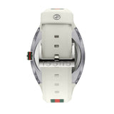  Shop Authentic Gucci SYNC XXL White Dial White Rubber Strap Watch For Men - YA137102 - Luxxuri