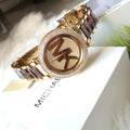  Shop Authentic Michael Kors Parker Chronograph Gold Dial Two Tone Steel Strap Watch for Women - MK6109 - Luxxuri