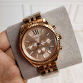  Shop Authentic Michael Kors Lexington Rose Gold Dial Rose Gold Steel Strap Watch for Men - MK8319 - Luxxuri