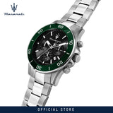  Shop Authentic Maserati Competizione Chronograph Black Dial Silver Steel Strap Watch For Men - R8873600008 - Luxxuri