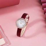  Shop Authentic Emporio Armani Rosa Two Hand White Dial Red Leather Strap Watch For Women - AR11357 - Luxxuri