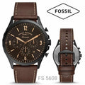  Shop Authentic Fossil Forrester Chronograph Black Dial Brown Leather Strap Watch for Men - FS5608 - Luxxuri