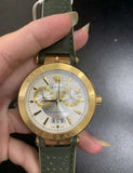  Shop Authentic Versace Aion Chronograph White Dial Green Leather Strap Watch for Men - VBR020017 - Luxxuri