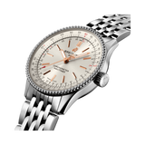  Shop Authentic Breitling Navitimer Automatic 35 White Dial Silver Steel Strap Watch for Men - A17395F41G1A1 - Luxxuri