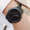  Shop Authentic Fossil Forrester Chronograph Black Dial Black Steel Strap Watch for Men - FS5697 - Luxxuri