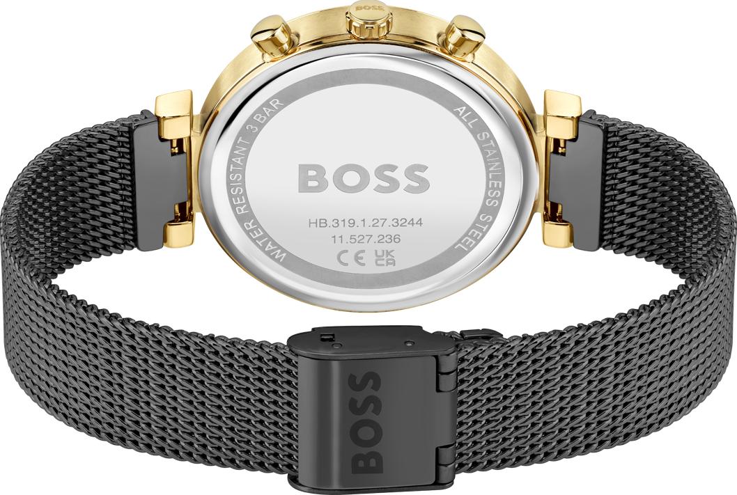  Shop Authentic Hugo Boss Flawless Black Dial Black Mesh Bracelet Watch for Women - 1502627 - Luxxuri