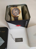  Shop Authentic Fossil Suitor Mechanical Grey Dial Grey Leather Strap Watch for Women - BQ3265 - Luxxuri
