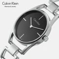  Shop Authentic Calvin Klein Dainty Black Dial Silver Steel Strap Watch for Women - K7L23141 - Luxxuri