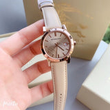  Shop Authentic Burberry The City Gold Dial Beige Leather Strap Watch for Women - BU9210 - Luxxuri