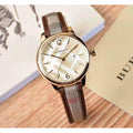  Shop Authentic Burberry The Classic Gold Dial Brown Leather Strap Watch for Women - BU10114 - Luxxuri