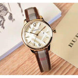  Shop Authentic Burberry The Classic Gold Dial Brown Leather Strap Watch for Women - BU10114 - Luxxuri