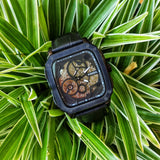  Shop Authentic Fossil Inscription Automatic Skeleton Black Dial Black Steel Strap Watch for Men - BQ2574 - Luxxuri
