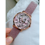  Shop Authentic Guess Mariposa Pink Dial Pink Leather Strap Watch for Women - GW0008L2 - Luxxuri