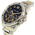  Shop Authentic Michael Kors Brecken Chronograph Blue Dial Two Tone Steel Strap Watch For Men - MK8437 - Luxxuri