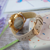  Shop Authentic Fossil Tailor Quartz White Dial Pink Leather Strap Watch for Women - ES4393 - Luxxuri