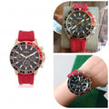  Shop Authentic Fossil Bannon Multifunction Black Dial Red Silicone Strap Watch for Men - BQ2499 - Luxxuri