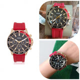  Shop Authentic Fossil Bannon Multifunction Black Dial Red Silicone Strap Watch for Men - BQ2499 - Luxxuri