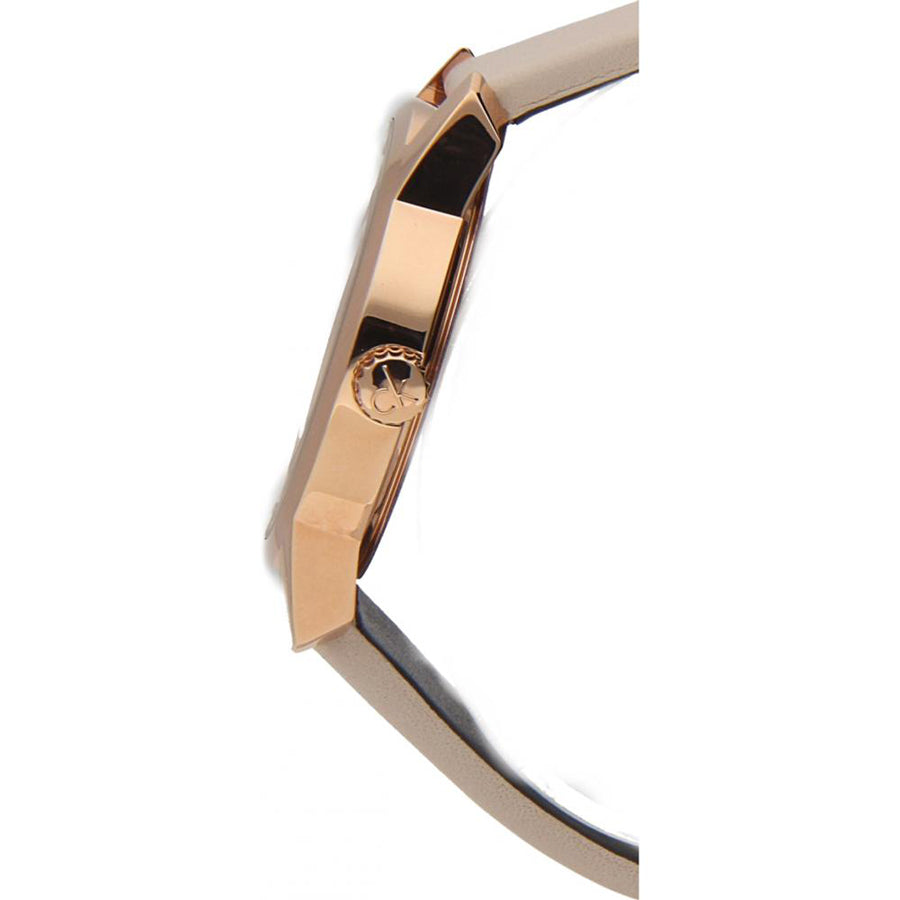  Shop Authentic Calvin Klein City Silver Dial White Leather Strap Watch for Women - K2G236X6 - Luxxuri