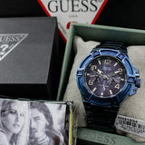  Shop Authentic Guess Rigor Multifunction Black Dial Blue Steel Strap Watch for Men - W0218G4 - Luxxuri