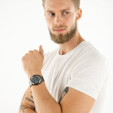  Shop Authentic Fossil Everett Chronograph Grey Dial Grey Steel Strap Watch for Men - FS5830 - Luxxuri