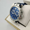  Shop Authentic Versace Aion Chronograph Blue Dial Blue Leather Strap Watch for Men - VE1D01220 - Luxxuri