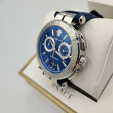  Shop Authentic Versace Aion Chronograph Blue Dial Blue Leather Strap Watch for Men - VE1D01220 - Luxxuri