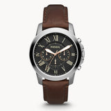  Shop Authentic Fossil Grant Chronograph Black Dial Brown Leather Strap Watch for Men - FS4813 - Luxxuri