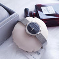  Shop Authentic Calvin Klein Firm Black Dial Silver Mesh Bracelet Watch for Women - K3N23121 - Luxxuri