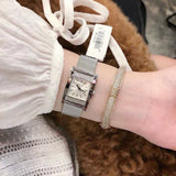  Shop Authentic Guess Nouveau Diamonds Silver Dial Silver Mesh Bracelet Watch for Women - W0127L1 - Luxxuri
