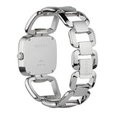  Shop Authentic Gucci G Brown Square Brown Dial Silver Steel Strap Watch For Women - YA125402 - Luxxuri